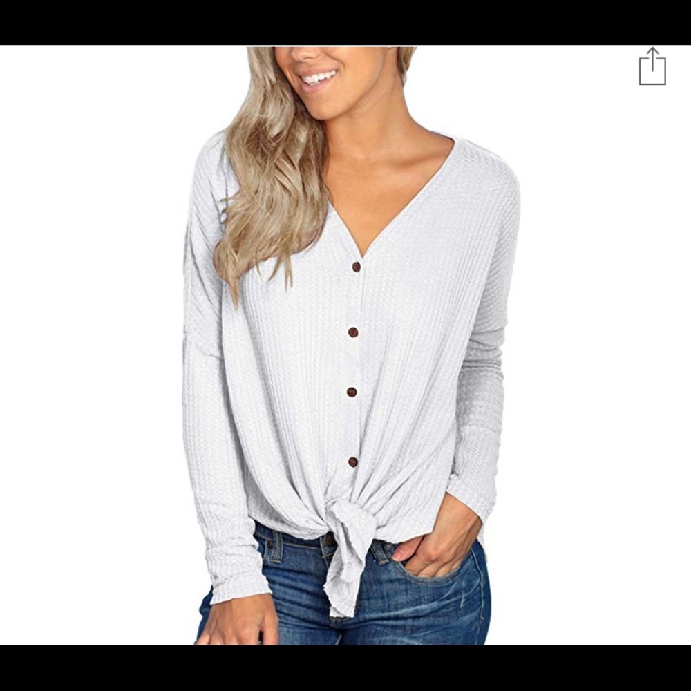 Tie Knot Henley Tops